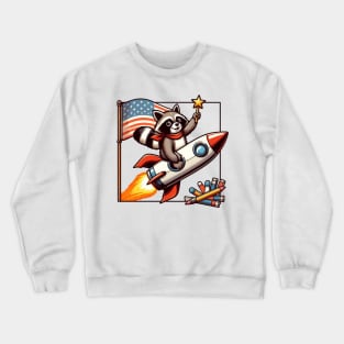 A Whimsical Tribute to American Culture in Cartoon Style Crewneck Sweatshirt